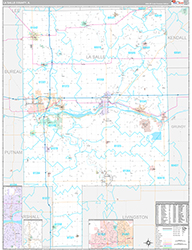 La Salle County Wall Map Premium Style 2026